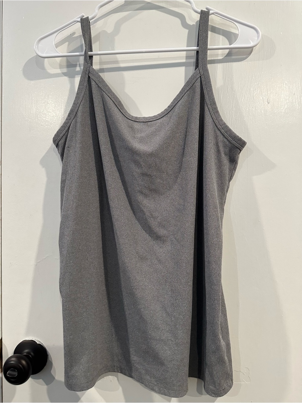 Classic Gray Ribbed Tank Top juniors girls No Boundaries size XL (15/17)